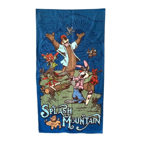 Disney Parks Splash Mountain Brer Bear Brer Fox Br’er Rabbit Beach Towel - Picture 1 of 8